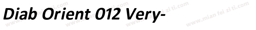 Diab Orient 012 Very字体转换